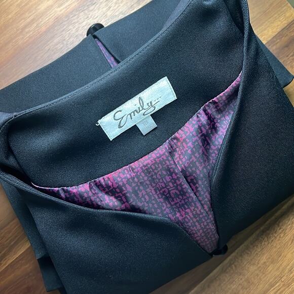 NWT Emily Women's Size 10 Blazer Jacket Black Button Up Lined Business Office :) - Picture 7 of 7